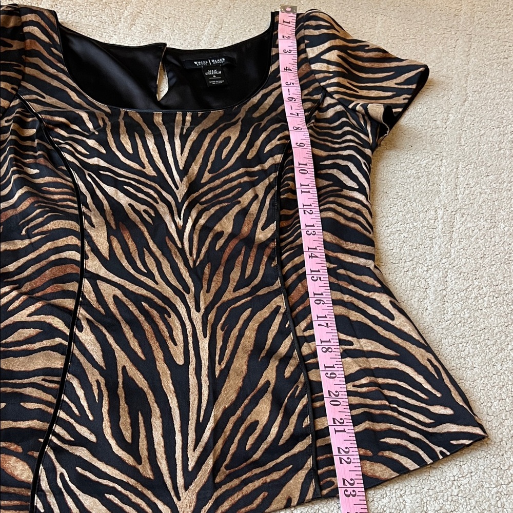 White House Black Market Animal Print Blouse - Picture 9 of 9